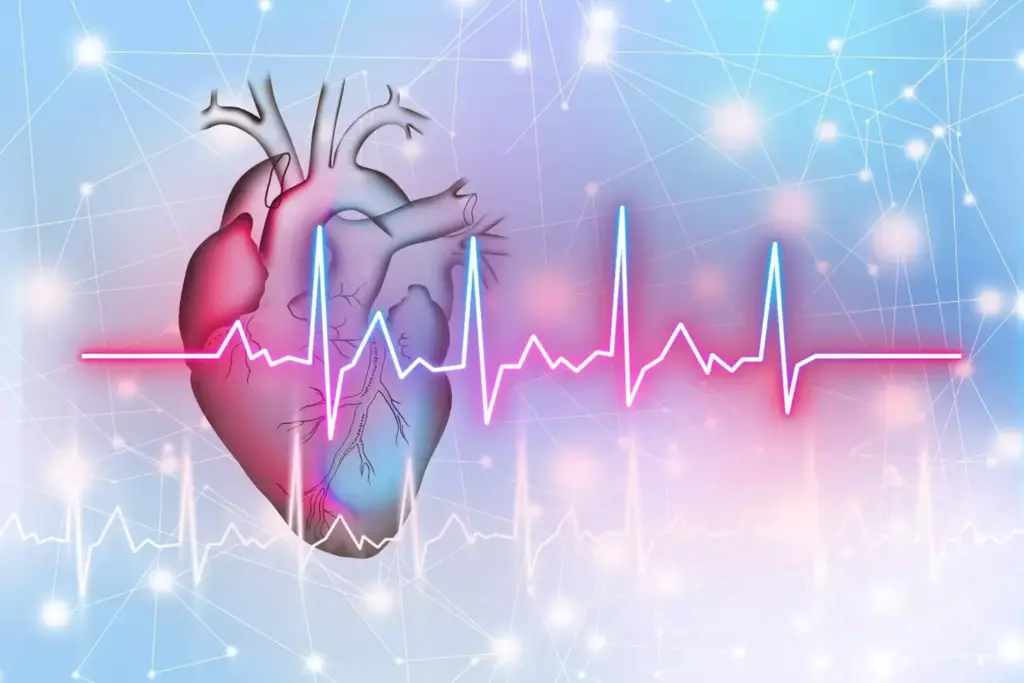 A detailed cross-sectional illustration depicting the human heart in atrial fibrillation. The foreground features the heart's anatomy, with the atria highlighted in vivid colors to depict the irregular, quivering motion characteristic of AFib. The middle ground showcases the blood flow patterns, illustrating the chaotic and ineffective pumping action. The background subtly incorporates medical imaging modalities like ECG waveforms and CT scans to provide additional context. The overall lighting is soft and muted, creating a sense of medical calm and informative clarity. Rendered in a refined, scientific style to educate and enlighten the viewer about the underlying mechanisms of this common heart condition.