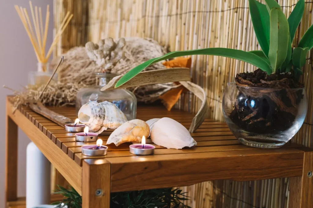A dimly lit holistic healing room, with natural sunlight filtering through a window, casting a warm glow. In the foreground, an array of herbal remedies, essential oils, and alternative medicine tools - mortar and pestle, acupuncture needles, and a bowl of aromatic herbs. In the middle ground, a thoughtful patient sits cross-legged, deep in meditation, exploring alternative approaches to managing their throat cancer. The background is softly blurred, evoking a sense of tranquility and introspection. The scene conveys a feeling of hope, empowerment, and a willingness to explore unconventional treatments for this challenging health condition.