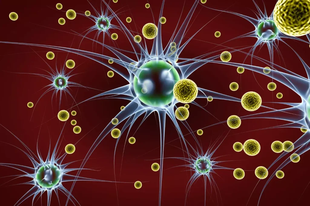 A highly detailed, scientifically accurate illustration of the CAR T cell process. In the foreground, a large, magnified view of a T cell, its surface dotted with precisely engineered chimeric antigen receptors (CARs). In the middle ground, the step-by-step process of CAR T cell therapy: T cells being extracted from the patient, genetically modified, multiplied, and then reinfused. In the background, a sterile, clinical laboratory setting with medical equipment and personnel in protective gear. The lighting is bright and clean, conveying a sense of scientific rigor and medical innovation. The overall mood is one of technological sophistication and medical advancement in the field of cancer immunotherapy.