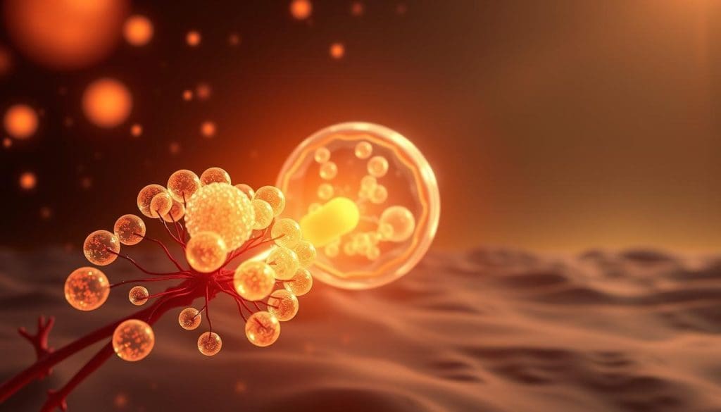 A vibrant, high-resolution image of the fundamental nature of stem cells. In the foreground, a cluster of glowing, translucent stem cells, their pluripotent potential radiating an ethereal light. In the middle ground, a detailed cross-section of a stem cell, its internal structure and organelles rendered with scientific precision. The background depicts a serene, minimalist landscape, conveying the sense of infinite possibility and the boundless potential of these remarkable cells. Warm, diffuse lighting illuminates the scene, creating a sense of wonder and scientific curiosity. Captured with a high-quality, cinematic lens for maximum visual impact.