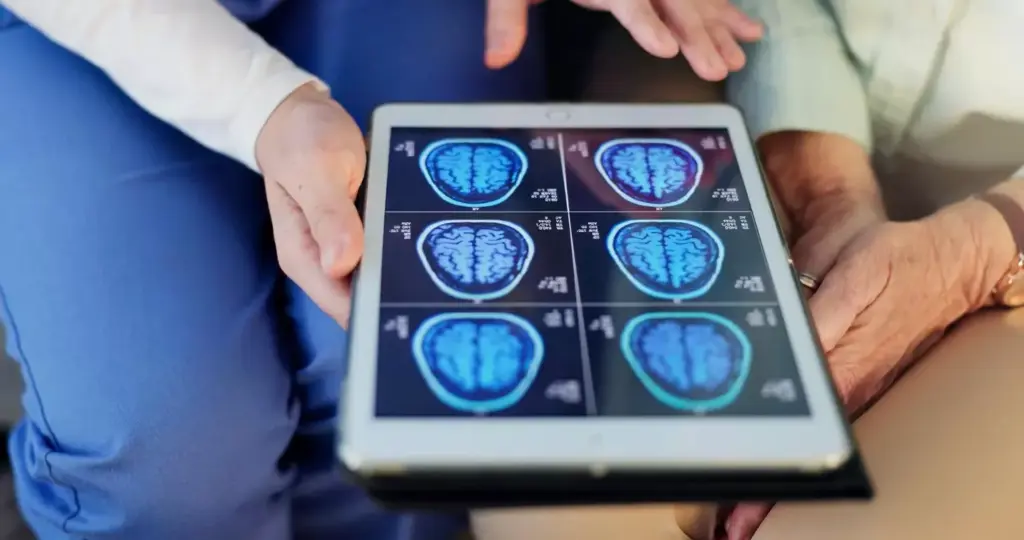 Detailed diagrams depicting various types of brain tumors in a clean, scientific style. Showcase the distinct shapes, textures, and locations of different tumor classifications within the brain anatomy. Utilize a muted color palette with subtle highlights to convey the seriousness and complexity of the subject. Present the information in a visually organized manner, with each tumor type clearly differentiated. Incorporate a sense of depth and volume to accurately represent the 3D nature of the brain and its internal structures. Lighting should be neutral and evenly distributed to emphasize the technical aspects rather than dramatic effects.