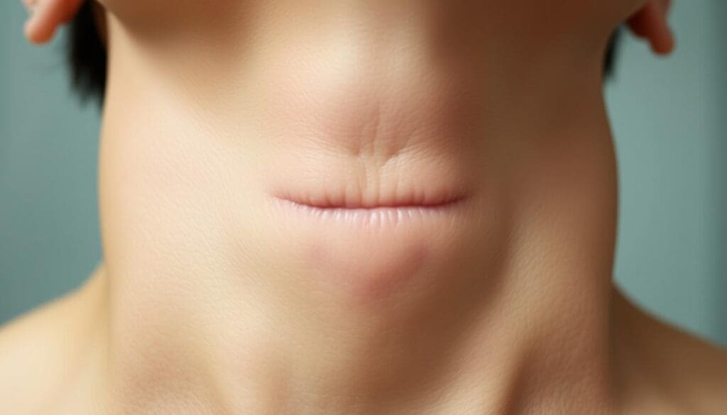 anterior cervical fusion scar