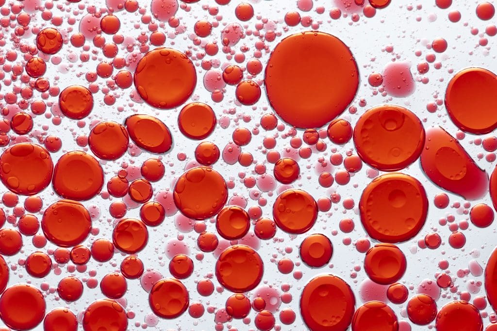 red abstract background oil bubble water wallpaper LIV Hospital